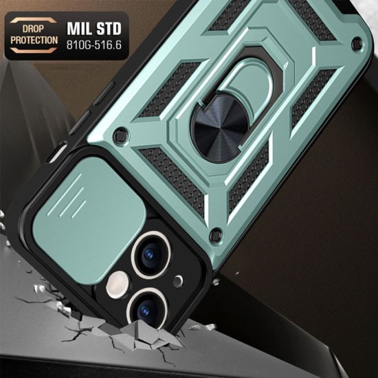 Husa pentru iPhone 14 Pro Max - Techsuit CamShield Series - Green
