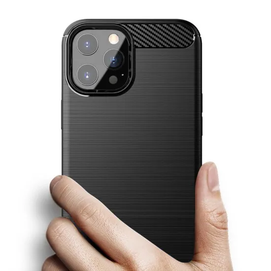 Husa pentru iPhone 14 Pro Max - Techsuit Carbon Silicone - Black Husa pentru iPhone 14 Pro Max - Techsuit Carbon Silicone - Black