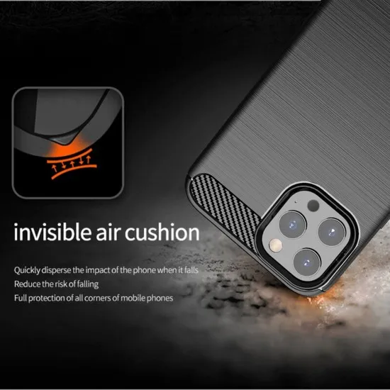 Husa pentru iPhone 14 Pro Max - Techsuit Carbon Silicone - Black Husa pentru iPhone 14 Pro Max - Techsuit Carbon Silicone - Black