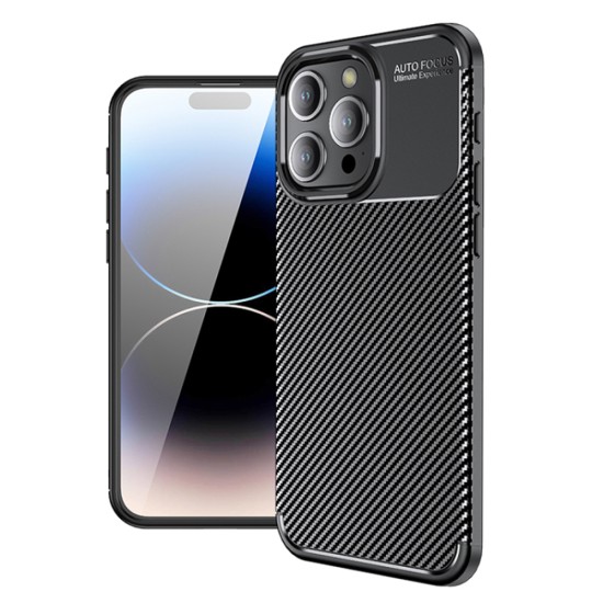 Husa pentru iPhone 14 Pro Max - Techsuit CarbonFiber - Black