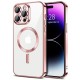 Husa pentru iPhone 14 Pro Max - Techsuit Luxury Crystal MagSafe - Pink