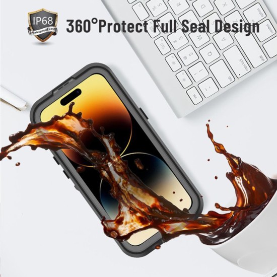 Husa pentru iPhone 14 Pro - ShellBox Waterproof IP68 Case - Black