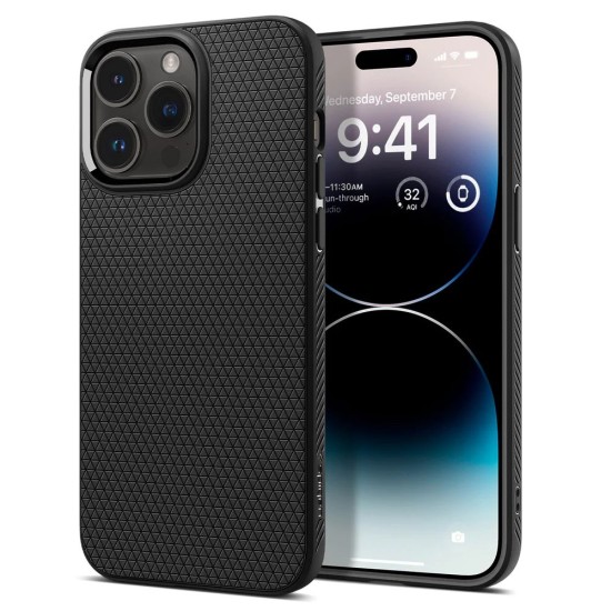 Husa pentru iPhone 14 Pro - Spigen Liquid Air - Matte Black