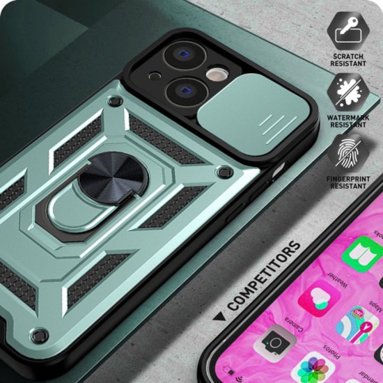 Husa pentru iPhone 14 Pro - Techsuit CamShield Series - Green