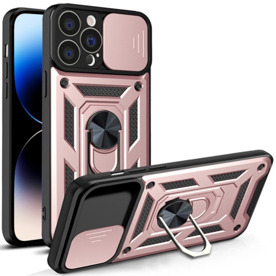 Husa pentru iPhone 14 Pro - Techsuit CamShield Series - Rose Gold