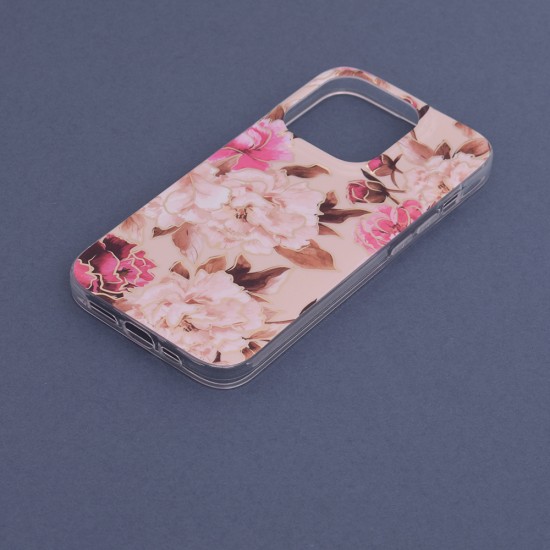 Husa pentru iPhone 14 Pro - Techsuit Marble Series - Mary Berry Nude