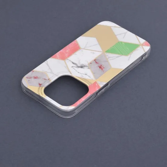 Husa pentru iPhone 14 Pro - Techsuit Marble Series - Purple Hex Husa pentru iPhone 14 Pro - Techsuit Marble Series - Purple Hex