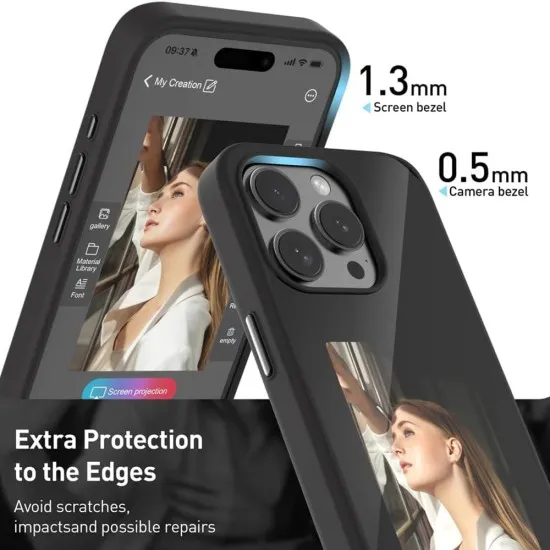 Husa pentru iPhone 14 Pro - Techsuit SmartScreen NFC - Black Husa pentru iPhone 14 Pro - Techsuit SmartScreen NFC - Black