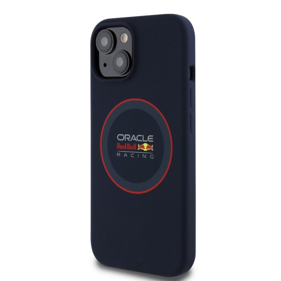 Husa pentru iPhone 14 - Red Bull Racing Silicone Red Ring MagSafe (RBHMP14S24SIILVR) - Navy