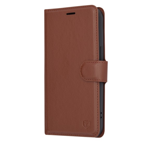 Husa pentru iPhone 14 - Techsuit Leather Folio - Brown