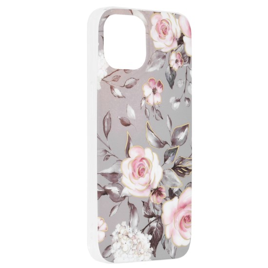 Husa pentru iPhone 14 - Techsuit Marble Series - Bloom of Ruth Gray