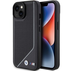 Husa pentru iPhone 15 - BMW Hardcase Perforated Twisted Line MagSafe (BMHMP15S23PUCPK) - Black Husa pentru iPhone 15 - BMW Hardcase Perforated Twisted Line MagSafe (BMHMP15S23PUCPK) - Black