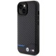 Husa pentru iPhone 15 - BMW Leather Carbon (BMHCP15S22NBCK) - Black