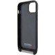 Husa pentru iPhone 15 - BMW Leather M Edition Carbon Stripe & Strap (BMHCP15S23PSCCK) - Black