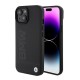 Husa pentru iPhone 15 - BMW Natural Signature Logo Imprint (BMHMP15SSLLBK) - Black