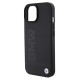 Husa pentru iPhone 15 - BMW Natural Signature Logo Imprint (BMHMP15SSLLBK) - Black