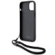 Husa pentru iPhone 15 - BMW Signature Leather Wordmark Cord (BMHCP15S23RMRLK) - Black