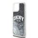 Husa pentru iPhone 15 - DKNY Hardcase Liquid Glitter Big Logo (DKHCP15SLBNAEK) - Black