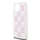 Husa pentru iPhone 15 - DKNY Hardcase Liquid Glitter Multilogo (DKHCP15SLCPEPP) - Pink