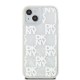 Husa pentru iPhone 15 - DKNY Hardcase Liquid Glitter Multilogo (DKHCP15SLCPEPT) - White