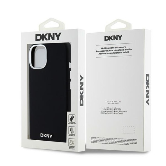 Husa pentru iPhone 15 - DKNY Hardcase Liquid Silicone (DKHMP14SSMCHLK) - Black