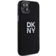 Husa pentru iPhone 15 - DKNY Hardcase Liquid Silicone Metal Logo (DKHCP15SSMCBSK) - Black