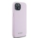 Husa pentru iPhone 15 - DKNY Hardcase Liquid Silicone Small Metal Logo MagSafe (DKHMP15SSMCHLP) - Pink