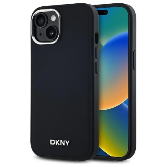 Husa pentru iPhone 15 - DKNY Hardcase Plain Logo MagSafe (DKHMP15SPSCMCLK) - Black