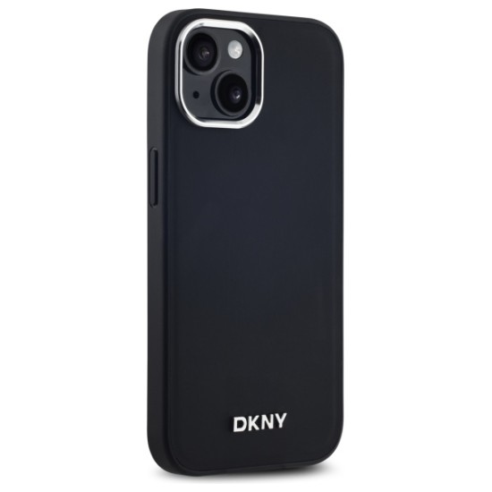 Husa pentru iPhone 15 - DKNY Hardcase Plain Logo MagSafe (DKHMP15SPSCMCLK) - Black