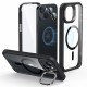 Husa pentru iPhone 15 + Folie - ESR Armor Tough Kickstand HaloLock - Clear Black