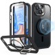 Husa pentru iPhone 15 + Folie - ESR Armor Tough Kickstand HaloLock - Clear Black