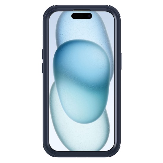 Husa pentru iPhone 15 + Folie - ESR Armor Tough Kickstand HaloLock - Clear Dark Blue