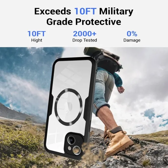Husa pentru iPhone 15 + Folie - Techsuit ColorVerse 360 MagSafe Series - Blue Husa pentru iPhone 15 + Folie - Techsuit ColorVerse 360 MagSafe Series - Blue