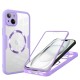 Husa pentru iPhone 15 + Folie - Techsuit ColorVerse 360 MagSafe Series - Purple