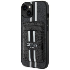 Husa pentru iPhone 15 - Guess Cardslot 4G Stripes MagSafe (GUBPHCP15SP4RPSK) - Black Husa pentru iPhone 15 - Guess Cardslot 4G Stripes MagSafe (GUBPHCP15SP4RPSK) - Black