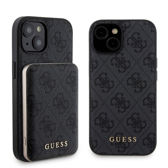 Husa pentru iPhone 15 - Guess Hardcase Powerbank MagSafe (GUBPM5P15S4GEMGK) - Black