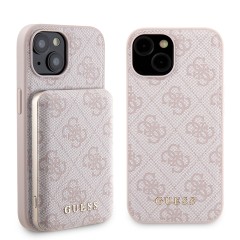 Husa pentru iPhone 15 - Guess Hardcase Powerbank MagSafe (GUBPM5P15S4GEMGP) - Pink Husa pentru iPhone 15 - Guess Hardcase Powerbank MagSafe (GUBPM5P15S4GEMGP) - Pink