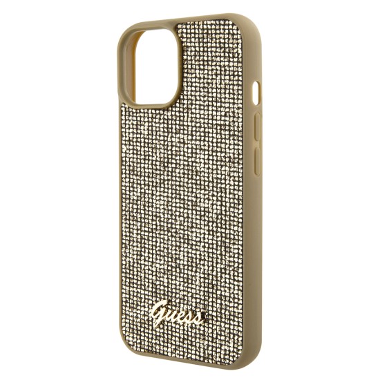 Husa pentru iPhone 15 / iPhone 14 / iPhone 13 - Disco Metal Script (GUHCP15SPMSDGSD) - Gold