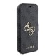 Husa pentru iPhone 15 / iPhone 14 / iPhone 13 - Guess Book 4G (GUBKP15S4GMGGR) - Grey