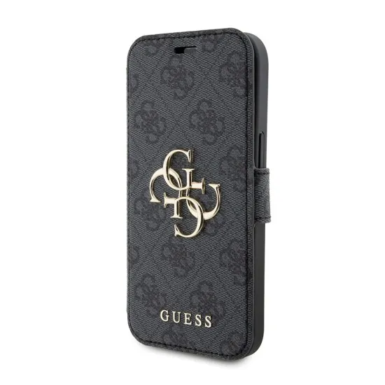 Husa pentru iPhone 15 / iPhone 14 / iPhone 13 - Guess Book 4G (GUBKP15S4GMGGR) - Grey Husa pentru iPhone 15 / iPhone 14 / iPhone 13 - Guess Book 4G (GUBKP15S4GMGGR) - Grey