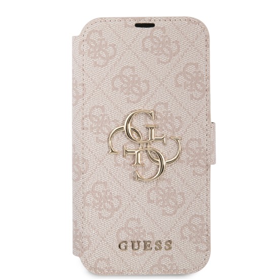 Husa pentru iPhone 15 / iPhone 14 / iPhone 13 - Guess Book 4G (GUBKP15S4GMGPI) - Pink