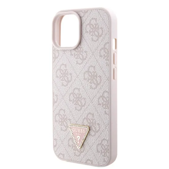 Husa pentru iPhone 15 / iPhone 14 / iPhone 13 - Guess Crossbody 4G Metal Logo (GUHCP15SP4TDSCPP) - Pink Husa pentru iPhone 15 / iPhone 14 / iPhone 13 - Guess Crossbody 4G Metal Logo (GUHCP15SP4TDSCPP) - Pink