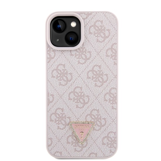 Husa pentru iPhone 15 / iPhone 14 / iPhone 13 - Guess Crossbody 4G Metal Logo (GUHCP15SP4TDSCPP) - Pink