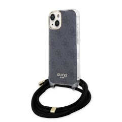 Husa pentru iPhone 15 / iPhone 14 / iPhone 13 - Guess Crossbody Cord 4G Print (GUHCP15SHC4SEK) - Black Husa pentru iPhone 15 / iPhone 14 / iPhone 13 - Guess Crossbody Cord 4G Print (GUHCP15SHC4SEK) - Black