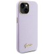 Husa pentru iPhone 15 / iPhone 14 / iPhone 13 - Guess Glitter Glossy Script (GUHCP15SPGMCSL) - Light Purple