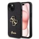 Husa pentru iPhone 15 / iPhone 14 / iPhone 13 - Guess Glitter Script Big 4G (GUHCP15SHG4SGK) - Black