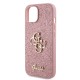 Husa pentru iPhone 15 / iPhone 14 / iPhone 13 - Guess Glitter Script Big 4G (GUHCP15SHG4SGP) - Pink