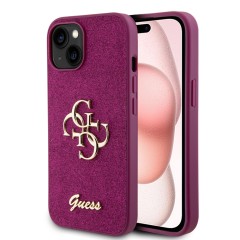 Husa pentru iPhone 15 / iPhone 14 / iPhone 13 - Guess Glitter Script Big 4G (GUHCP15SHG4SGU) - Purple Husa pentru iPhone 15 / iPhone 14 / iPhone 13 - Guess Glitter Script Big 4G (GUHCP15SHG4SGU) - Purple