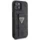 Husa pentru iPhone 15 / iPhone 14 / iPhone 13 - Guess Grip Stand 4G Triangle Strass (GUHCP15SPGS4TDK) - Black Husa pentru iPhone 15 / iPhone 14 / iPhone 13 - Guess Grip Stand 4G Triangle Strass (GUHCP15SPGS4TDK) - Black