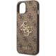 Husa pentru iPhone 15 / iPhone 14 / iPhone 13 - Guess Hardcase 4G Big Metal Logo (GUHCP15S4GMGBR) - Brown